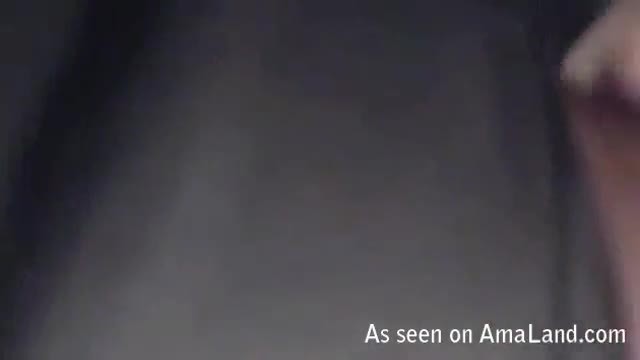 Brunette girlfriend sucks cock and gets facialed